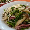 mmameco's cooksnap of when they made 菜の花とベーコンの和風パスタ♪.