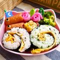 ｘｘyuzumikanｘｘ's cooksnap of when they made デコおにぎり*カラフルうずまき海苔巻き.