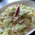 たなみさ☆'s cooksnap of when they made キャベツとベーコンのぺペロンチーノ.
