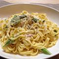 クレミン's cooksnap of when they made アスパラ入りカルボナーラフェットチーネ.