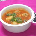 ‐綾子‐'s cooksnap of when they made トマト缶で具沢山なトマトすいとんスープ.