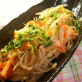 ママdeko's cooksnap of when they made 豆苗ともやしの簡単キムチ和え.