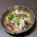 Nilmini's cooksnap of when they made カブとタコの柚子胡椒マリネ.