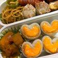 さんちゃん（╹◡╹）'s cooksnap of when they made 簡単キャラ弁 おかず ハートのチーズ竹輪.