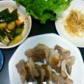 サマソニちゃん's cooksnap of when they made 魚焼き機で簡単！韓国焼き肉サムギョプサル.