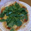 yuijuy's cooksnap of when they made ベーコン＆ルッコラのピザ.