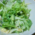 麗ka's cooksnap of when they made レタスときゅうりのマヨ胡麻和え.