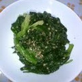 もこすけ★'s cooksnap of when they made ほうれん草のごま和え 甘目がおいしい♪.