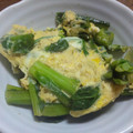 Machalin's cooksnap of when they made カブ菜の卵とじ.