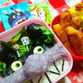 ベビミポ's cooksnap of when they made キャラ弁*簡単♪海苔弁de ばいきんまん.