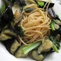 まるもずく's cooksnap of when they made １０分ランチ★小松菜となすの和風パスタ.