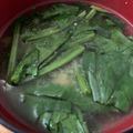 ﾌﾞﾚﾝﾀﾞ's cooksnap of when they made ほうれん草のお味噌汁.