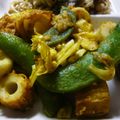 maruru-nn's cooksnap of when they made スナップエンドウと竹輪のカレーチーズ炒め.