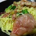 nyamonyamo's cooksnap of when they made 菜の花と生ハムのパスタ.