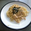 mikaboow's cooksnap of when they made ツナと海苔の和風ガーリックパスタ.