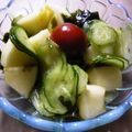 maruru-nn's cooksnap of when they made りんご入りきゅうりとわかめの酢の物.