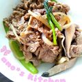 anochi。's cooksnap of when they made 牛肉ときのこのオイスターソース炒め.