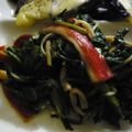 maruru-nn's cooksnap of when they made 大葉にんにく醤油で春菊と竹輪の炒め物.