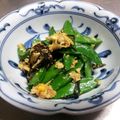 ハルナオママ's cooksnap of when they made さやえんどうと塩昆布の卵炒め♬.