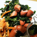 ゆらら１７'s cooksnap of when they made ほうれん草とウインナーのオイマヨ☆チーズ.