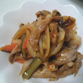 wflower's cooksnap of when they made 本格的な豚肉とキュウリとナスの辛み炒め.