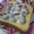 しんばるたいこ's cooksnap of when they made 金時豆チーズトースト.