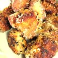 junogate's cooksnap of when they made ヘルシー！唐揚げもどきの鶏肉のゴマ衣焼き.