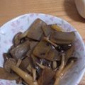 YUMIMUGI's cooksnap of when they made こんにゃくとしめじのきんぴら.
