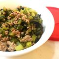 はなプリン's cooksnap of when they made 野沢菜とひき肉のぴり辛炒め.