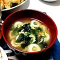 秋田たっちゃん's cooksnap of when they made ベストマッチ！ちくわとタマゴの味噌汁.