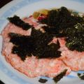 toshiebaba's cooksnap of when they made 山芋＆鮭フレの鉄板焼き♪.
