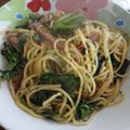 なこなここ's cooksnap of when they made 菜の花とベーコンのペペロンチーノ♪.