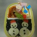 caramel-cookie's cooksnap of when they made 雪だるまのお弁当（キャラ弁）.