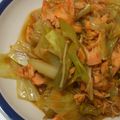 aisherry's cooksnap of when they made フライパン一つで、鮭のちゃんちゃん焼き.