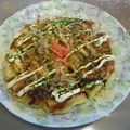 sukennya's cooksnap of when they made シーセージ入りお好み焼き.