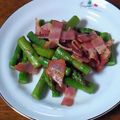 じゅん♪'s cooksnap of when they made ∮ アスパラとベーコンღにんにく炒め ∮.