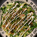 大王イカ's cooksnap of when they made 【男の料理】お好み焼き風巣篭もり卵.