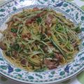 ブー吉's cooksnap of when they made 水菜とベーコンの和風パスタ✿.