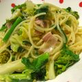 Ｐ太郎。's cooksnap of when they made 菜の花とベーコンの和風パスタ.