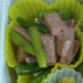 ふれでりこ's cooksnap of when they made アスパラと魚肉ソーセージの簡単炒め.