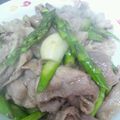 姫☆龍's cooksnap of when they made アスパラと豚肉のオイスターソース炒め.