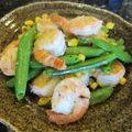 tomonek's cooksnap of when they made 春色♪えびとスナップエンドウの炒めもの.