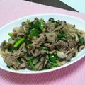 わらコ's cooksnap of when they made 牛肉ときのこのオイスターソース炒め.