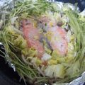 そのりり's cooksnap of when they made 春キャベツと鮭の塩麹ホイル蒸し.