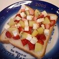 龍青空ママ's cooksnap of when they made いちごキウイクリチーのフレッシュトースト.