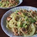 maggisan's cooksnap of when they made アボカドとサーモンのクリームパスタ.