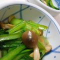 Licosama's cooksnap of when they made あと一品！小松菜としめじのオイスター炒め.