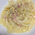 soso's cooksnap of when they made うどんdeさっぱり簡単カルボナーラ♪.