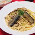 saki1010's cooksnap of when they made 秋刀魚と葱の梅干しペペロンチーノ.