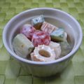 kemeta's cooksnap of when they made ♬竹輪とトマキュウリのマヨラー油和え♬.